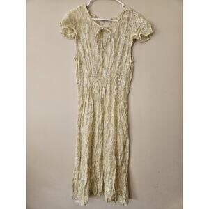 Lucky Brand Women’s Summer Flowly Sheer Dress Size Medium Yellow